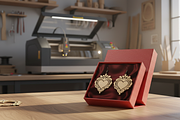 Laser Cut Heart Earrings, an Object Graphic by Designer_Momina (Thumbnail 2 of 5)