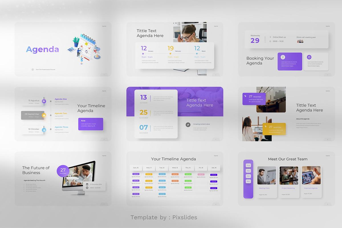 Agenda Planner PowerPoint, a Presentation Template by Pixslides (Photo 2 of 4)