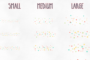 Pastel Confetti Scatter Brushes