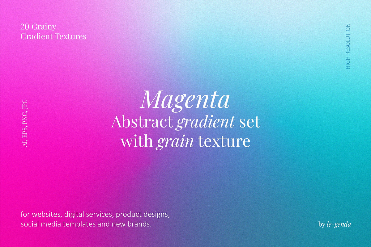 20 Magenta Gradients Set, a Texture Graphic by le-genda (Photo 1 of 12)