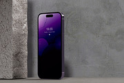 iPhone 14 on the Background Mockup, an iPhone Mockup by 2M GRAPHICS DESIGN (Thumbnail 2 of 7)