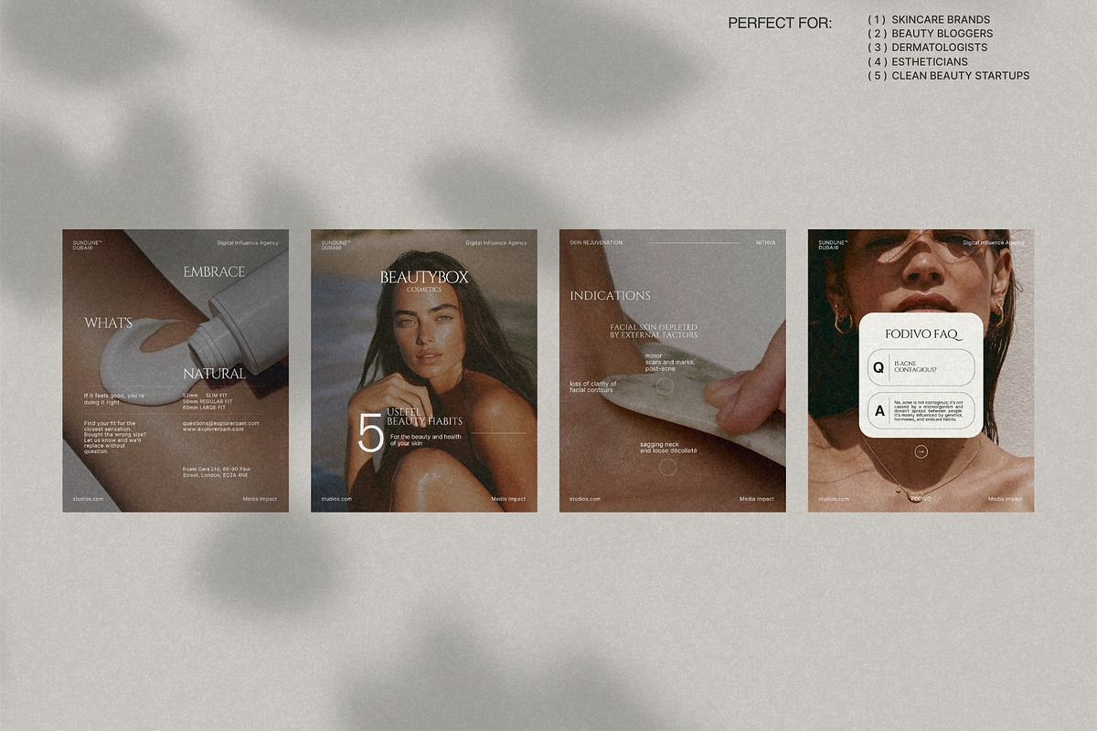 Clean Skincare Post Templates preview 2