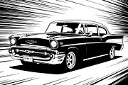 Classic Muscle Car SVG Bundle, an Object Graphic by jahid234 (Thumbnail 10 of 12)