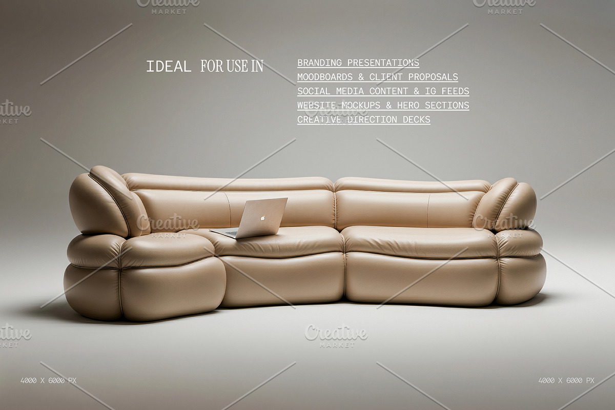 Modern Aesthetic Leather Sofa Photo, a Photo by Universo Gaia @doyougaia (Photo 4 of 4)