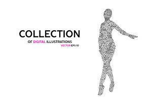 Abstract vector woman silhouettes 