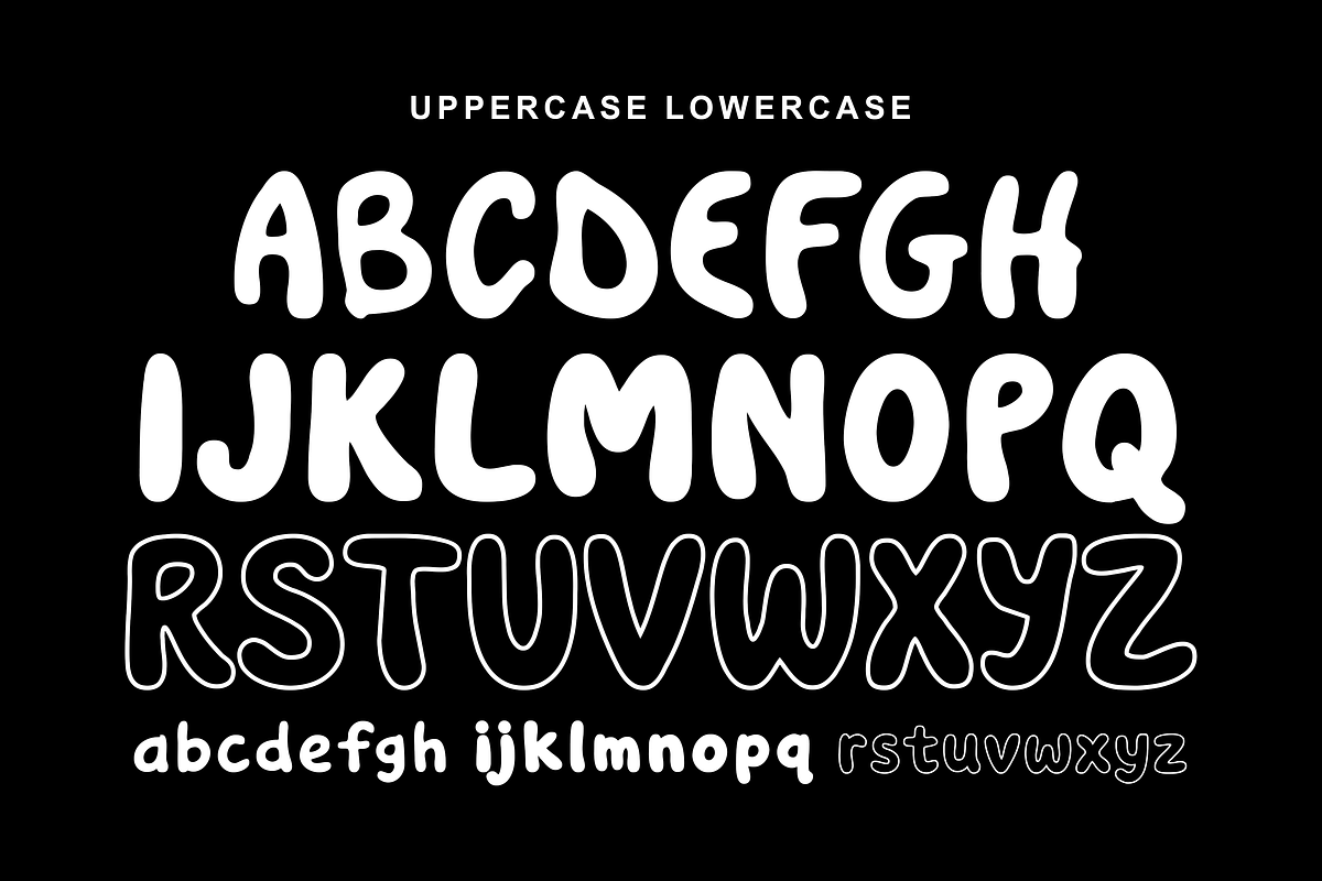 Doodle Bubble Cheerful Display Font, a Handwritten Font by Tyedge Studio (Photo 3 of 7)