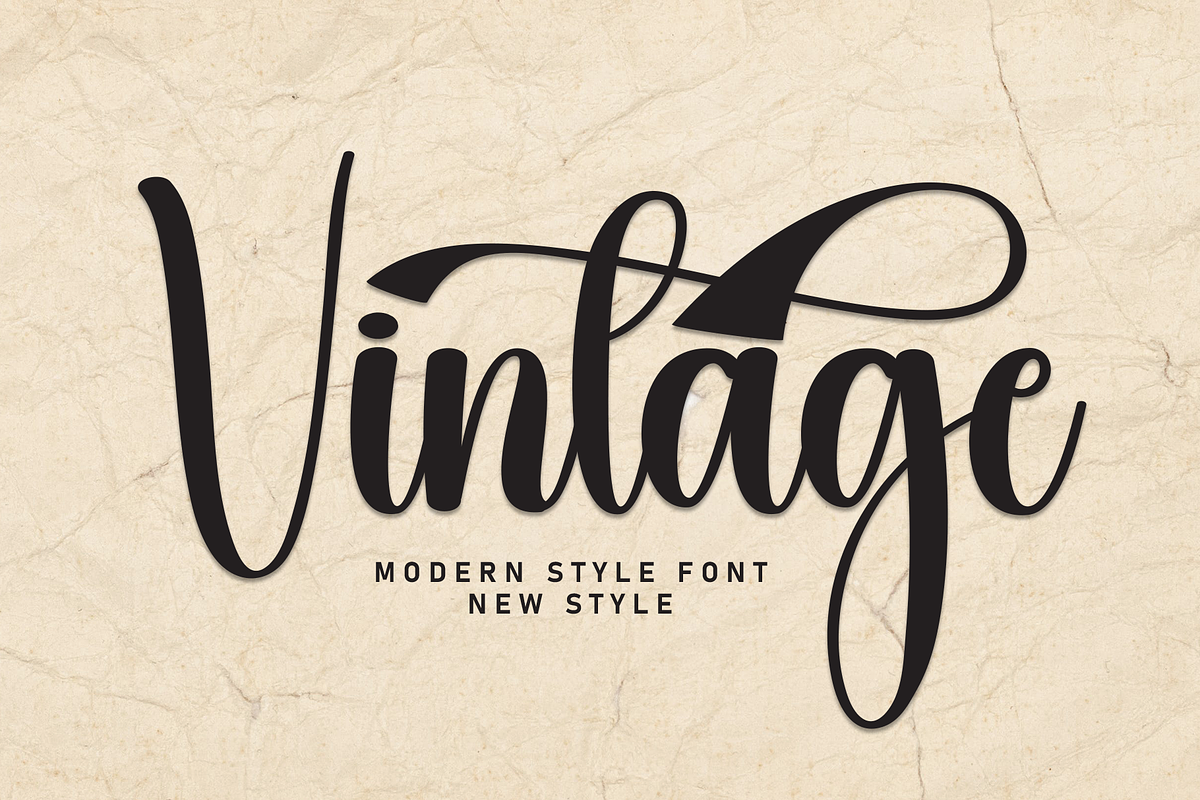 Vintage | Script Font, a Handwritten Font by Scratchones (Photo 1 of 9)