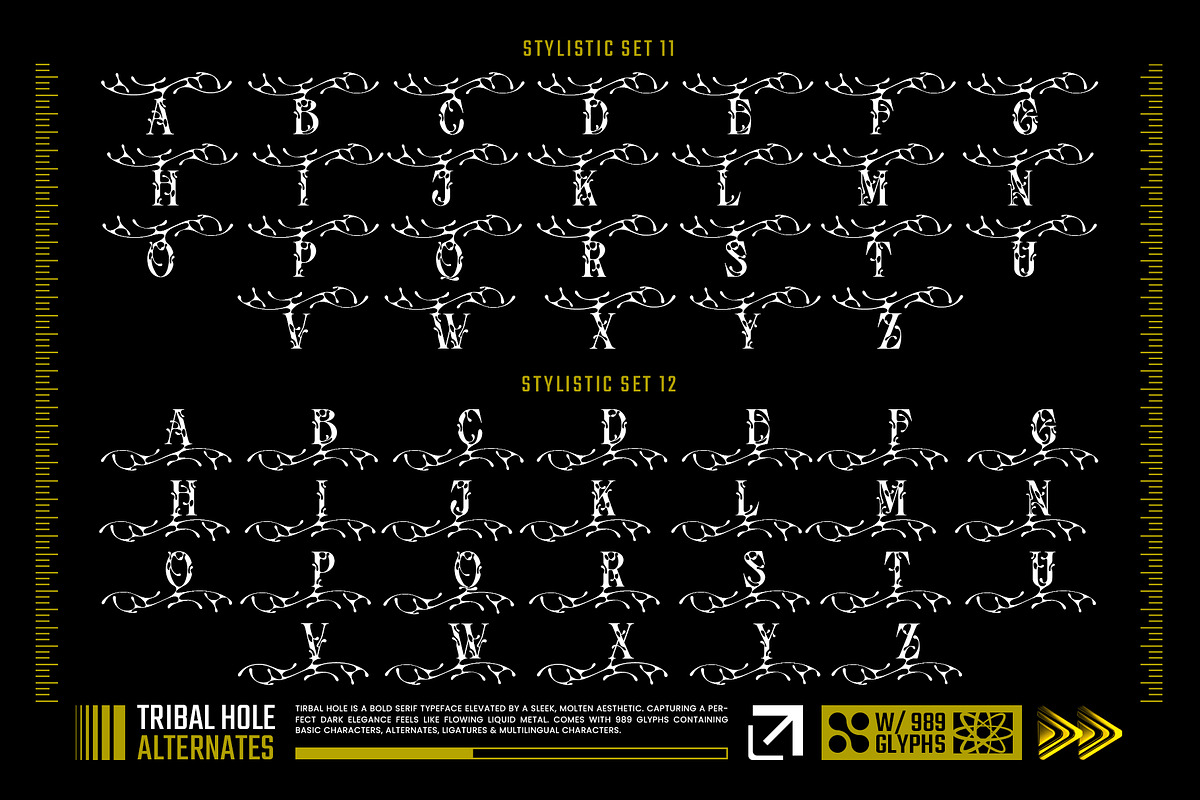Tribal Hole Typeface, a Serif Font by alit design (Photo 16 of 20)