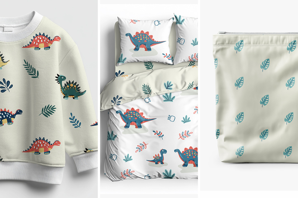 Cartoon Dino Pattern & Clipart, a Graphic by Asya Melkonyan Patterns (Photo 11 of 13)