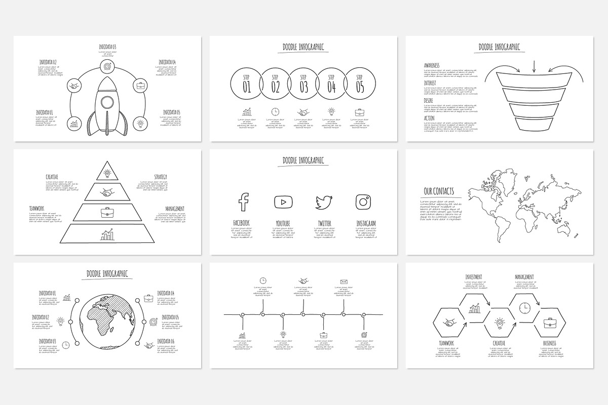 Keynote Doodle Infographics, a Presentation Template by Abert (Photo 5 of 11)