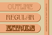 Angeris 3D, a Serif Font by Craft Supply Co. (Thumbnail 2 of 8)