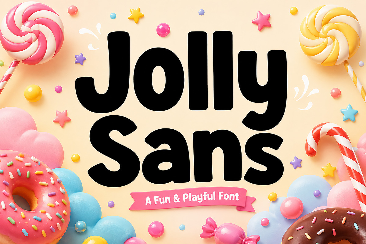 Jolly Sans, a Sans Serif Font by Wow Magic (Photo 1 of 3)