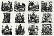 Skeleton Halloween SVG Graphics, a Seasonal Illustration by DENIDigitalArtSudio (Thumbnail 3 of 6)