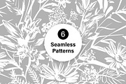 Flowers. Seamless Patterns 1, a Pattern Graphic by Yulia Ogneva (Thumbnail 1 of 7)