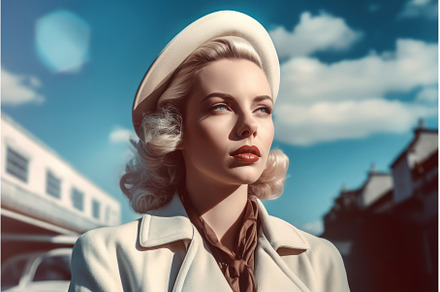 Blonde woman fashion retro style, a Beauty & Fashion Photo by Ylivdesign
