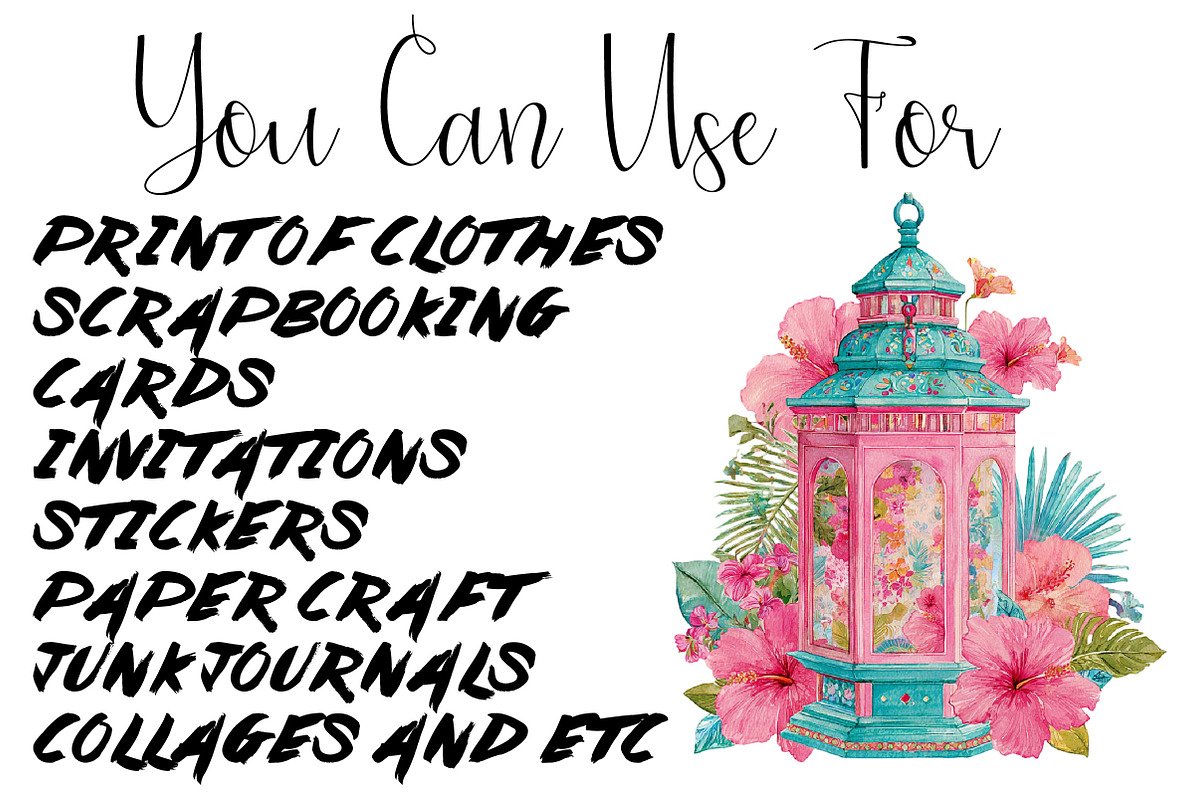 Pink Tropical Flower Graphic Clipart, an Object Illustration by DreamCafeArt (Photo 6 of 6)