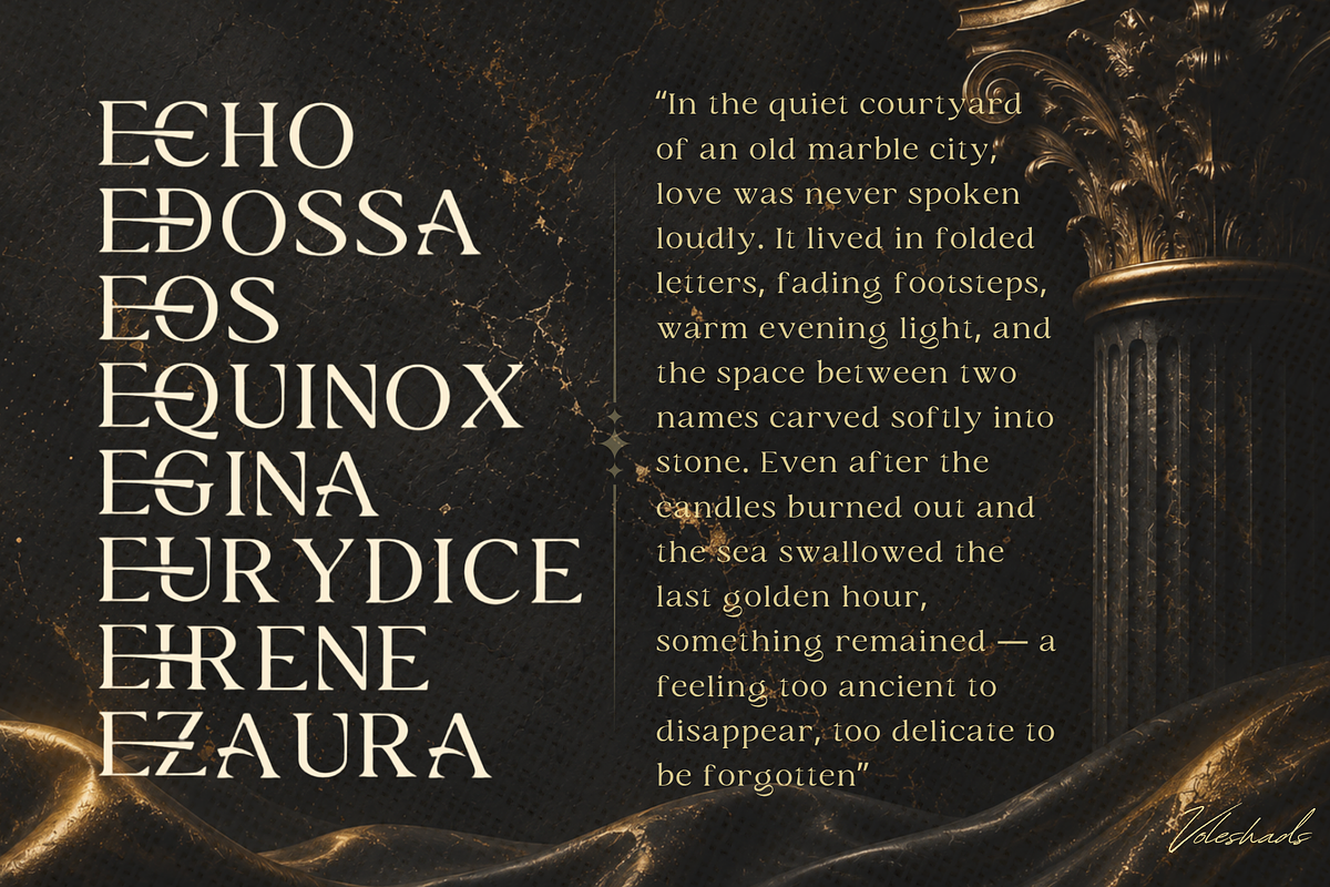 Egrina Luxury Serif Font, a Serif Font by Voleshads (Photo 2 of 7)