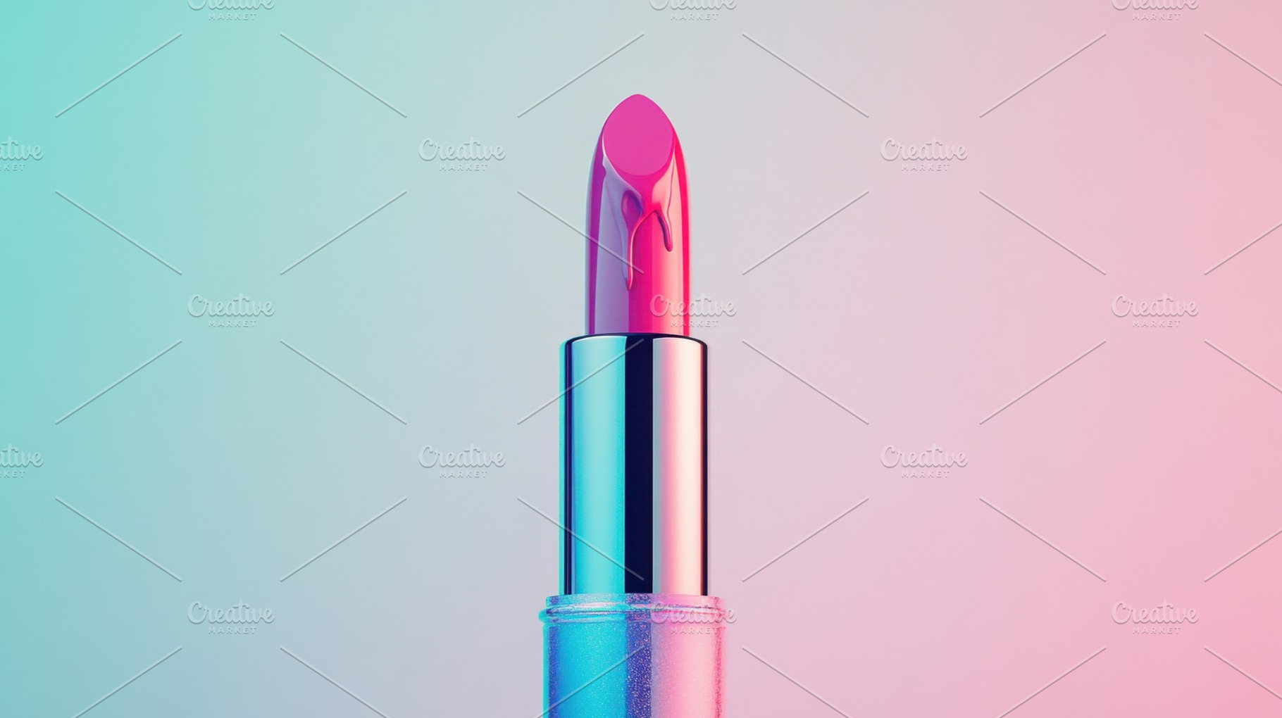 Pink lipstick on gradient bg, a Photo by Beautiful things