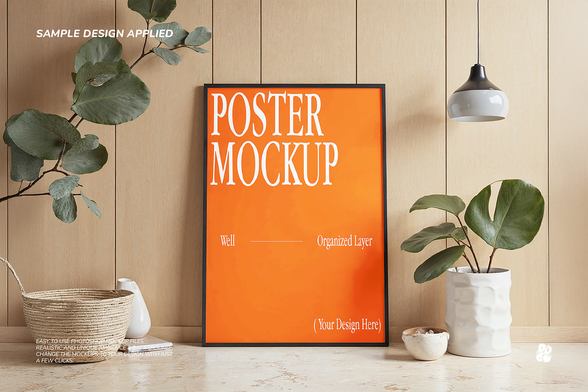 Minimalist Black Frame Mockup Vol 1, a Household Mockup by DOBE Studio (Photo 3 of 10)