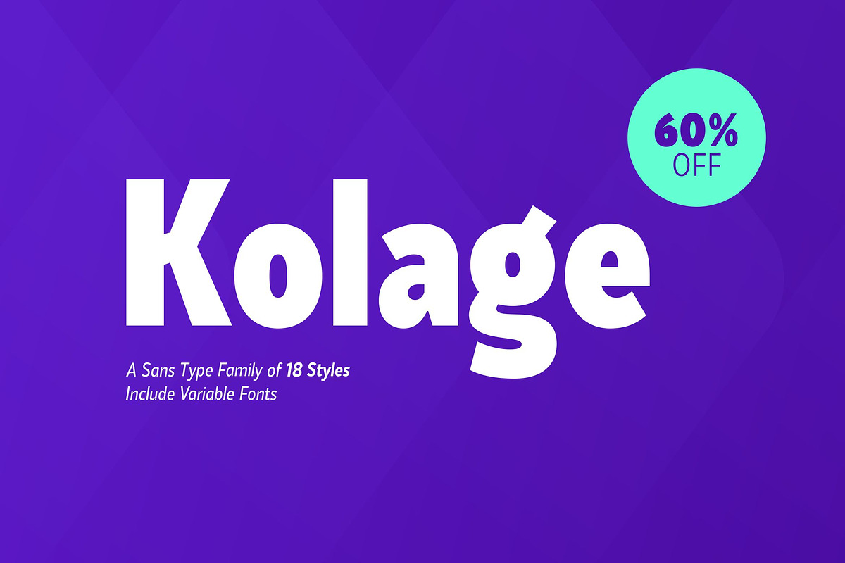 Kolage Sans | 60% OFF, a Sans Serif Font by Runsell Studio (Photo 1 of 14)