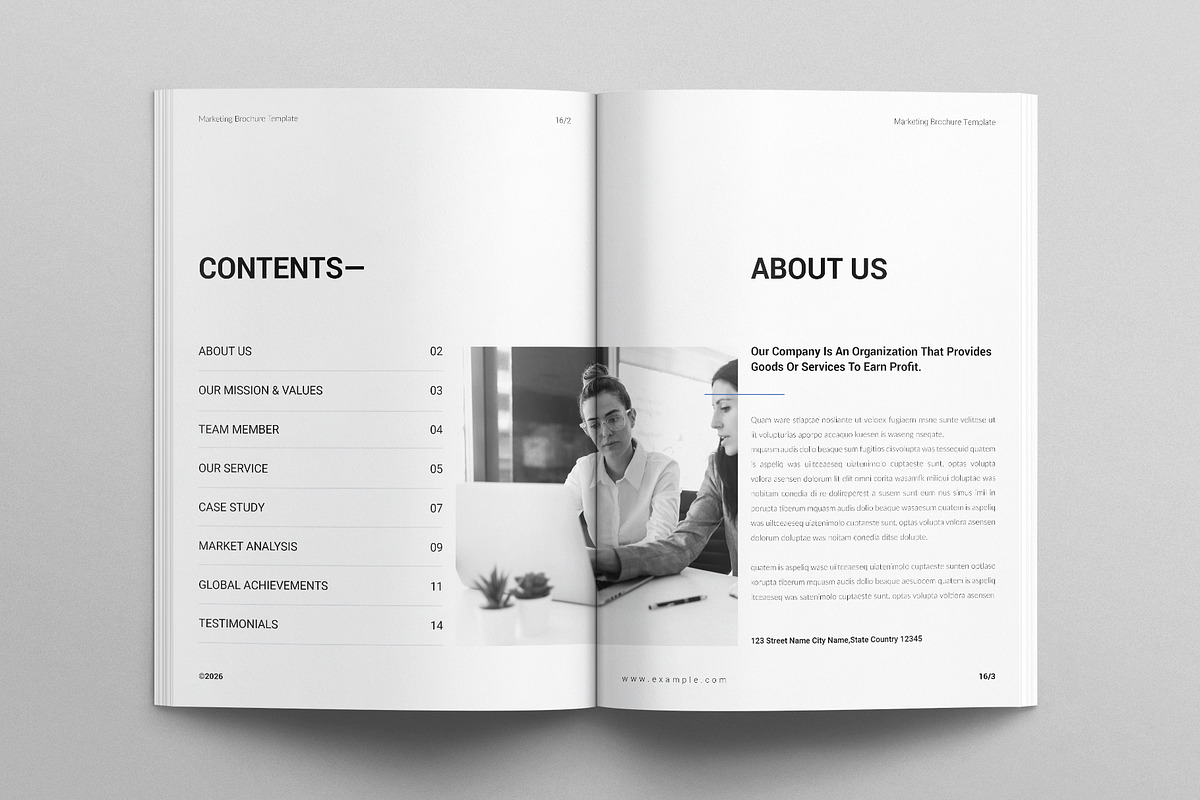 Marketing Brochure Template, a Brochure Template by E-Type (Photo 2 of 7)