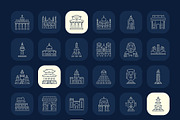 Monument Icon Art Set, an Outline Icon by Prosymbols (Thumbnail 8 of 8)