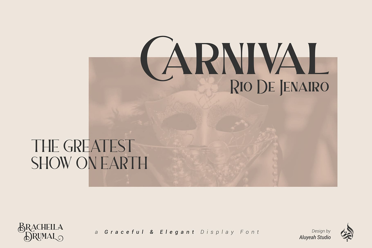 Brachella Drumal, a Font by Aluyeah Studio (Photo 3 of 16)