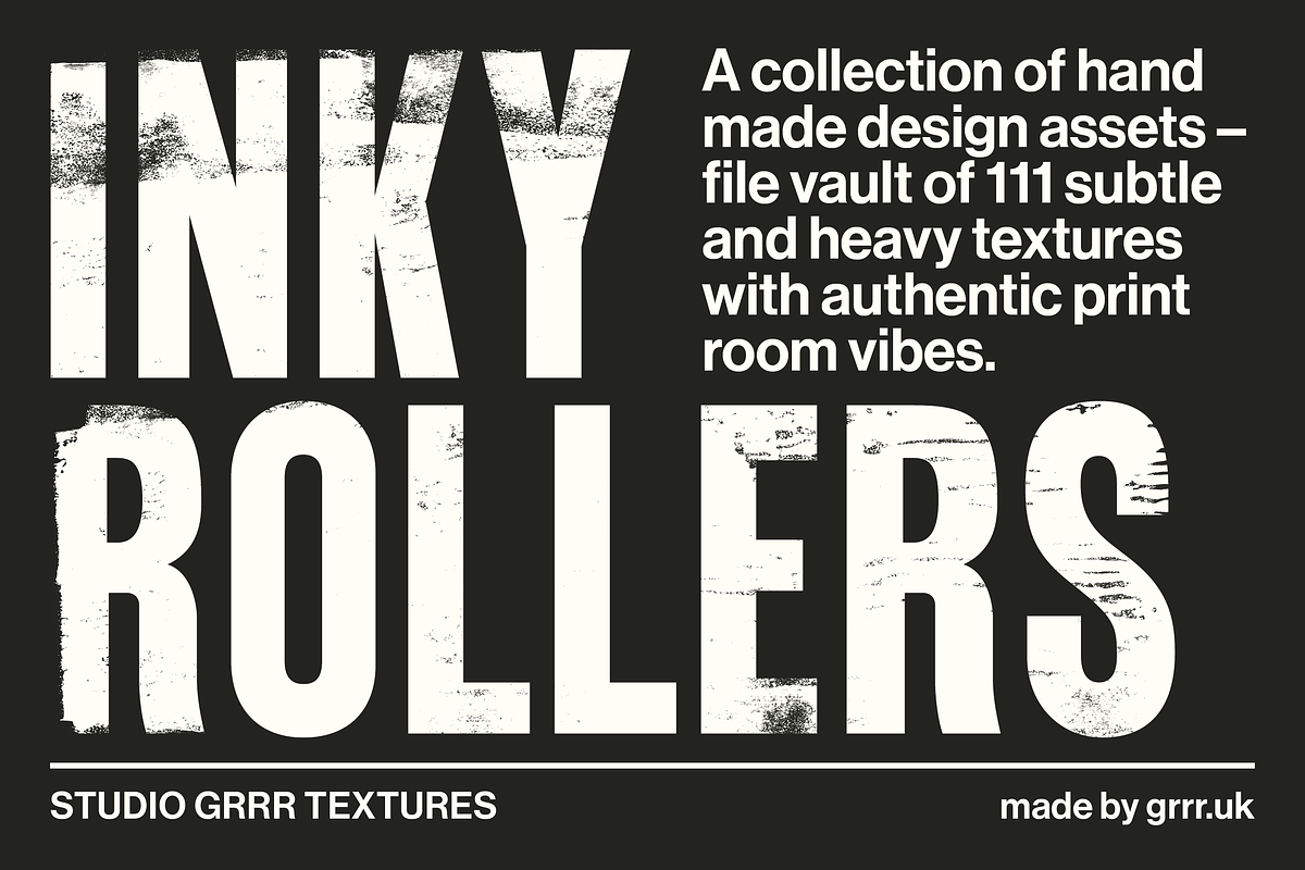 Inky Rollers - Unique Textures, a Texture Graphic by Studio GRRR (Photo 1 of 7)