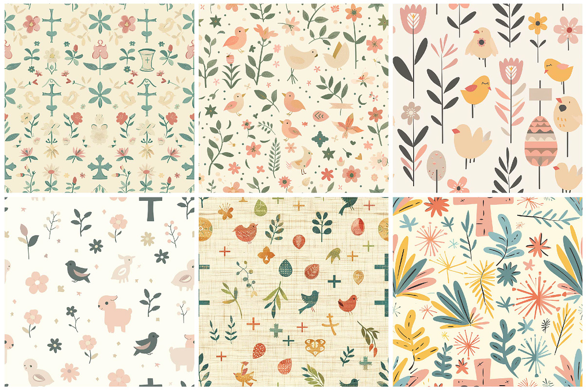 Faith Based Easter Symbols Pattern, a Texture Illustration by DreamPrint404 (Photo 2 of 3)