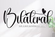 Bilateral | Script Font, a Handwritten Font by Scratchones (Thumbnail 1 of 9)