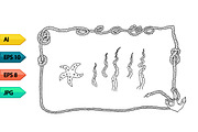Rope frames and knots vector set, a Pattern Graphic by julia_musdotter (Thumbnail 7 of 11)