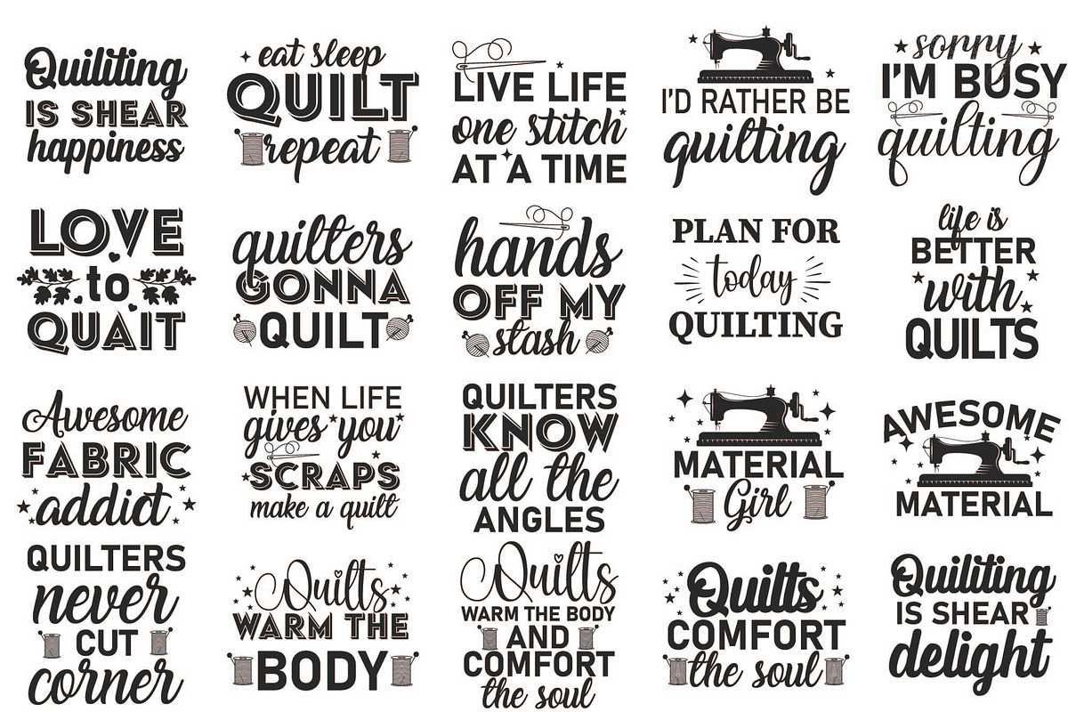 Sewing Quilters Quotes Svg Bundle, an Object Graphic by EllaMaiyaali (Photo 5 of 5)