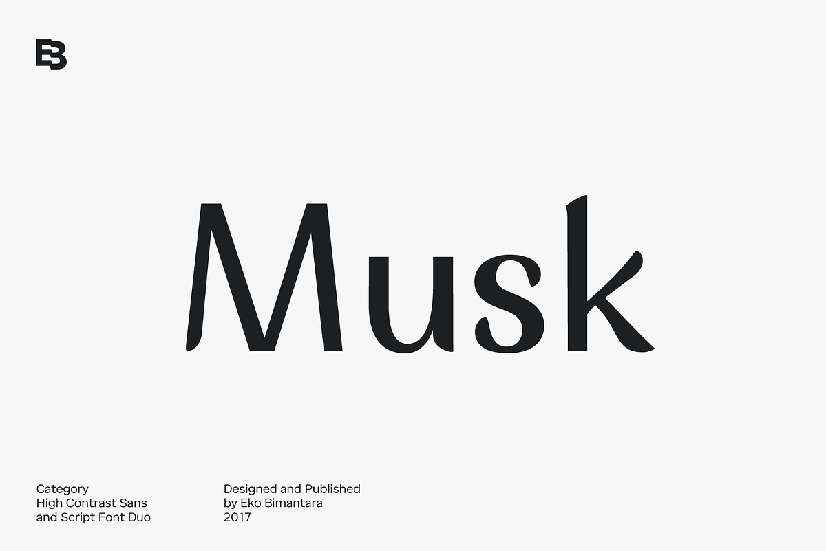Musk Elegant Font Duo, a Sans Serif Font by Eko Bimantara (Photo 1 of 11)
