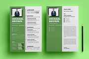 Green Resume Design Template, a Resume Template by MightyDesign (Thumbnail 1 of 8)