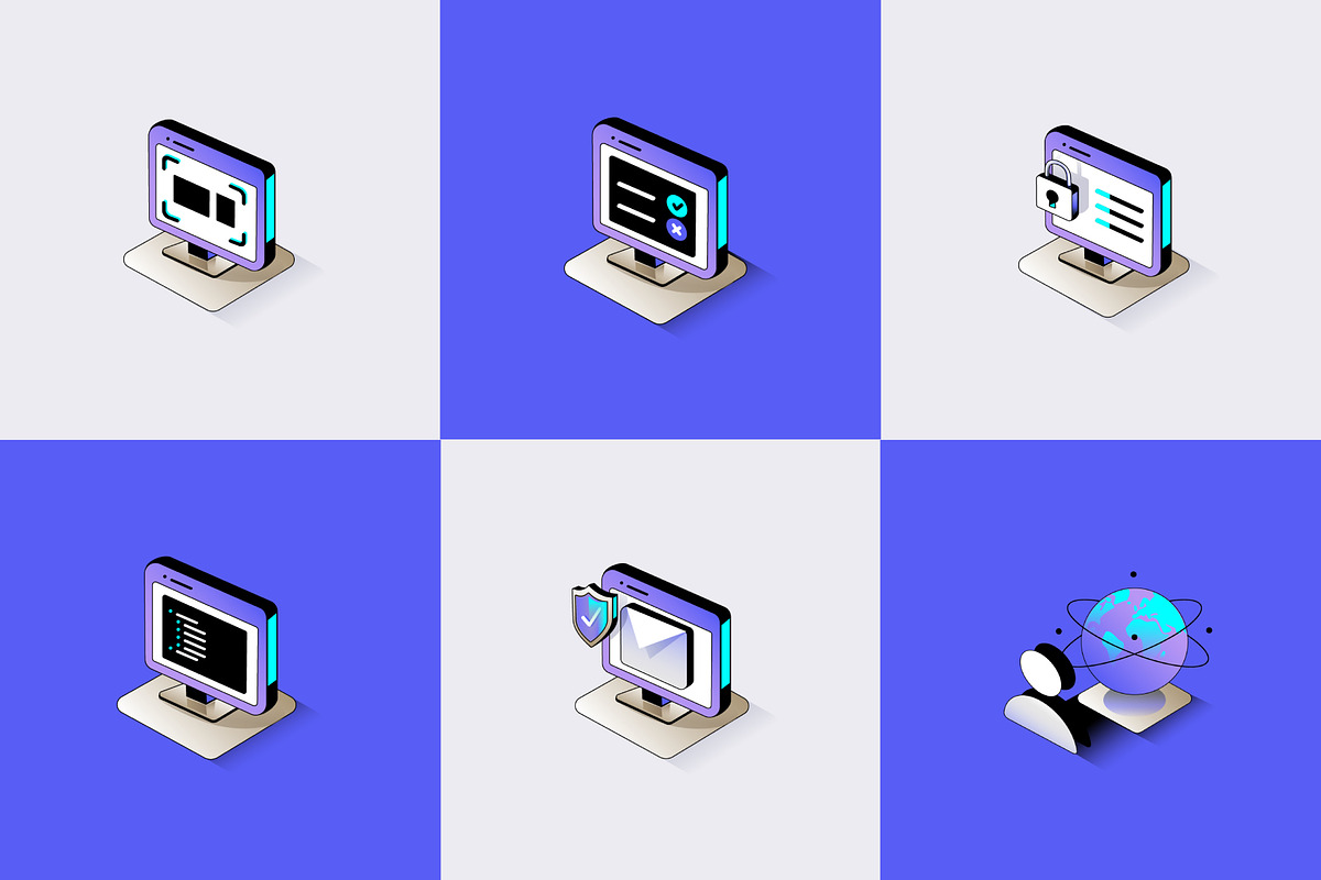 Cybersecurity Isometric Icons, a Solid Icon by Polar Vectors (Photo 6 of 10)