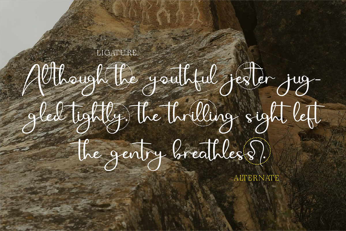 Tyshira Elyne - Casual Handwritten, a Handwritten Font by Indotype Foundry (Photo 4 of 10)