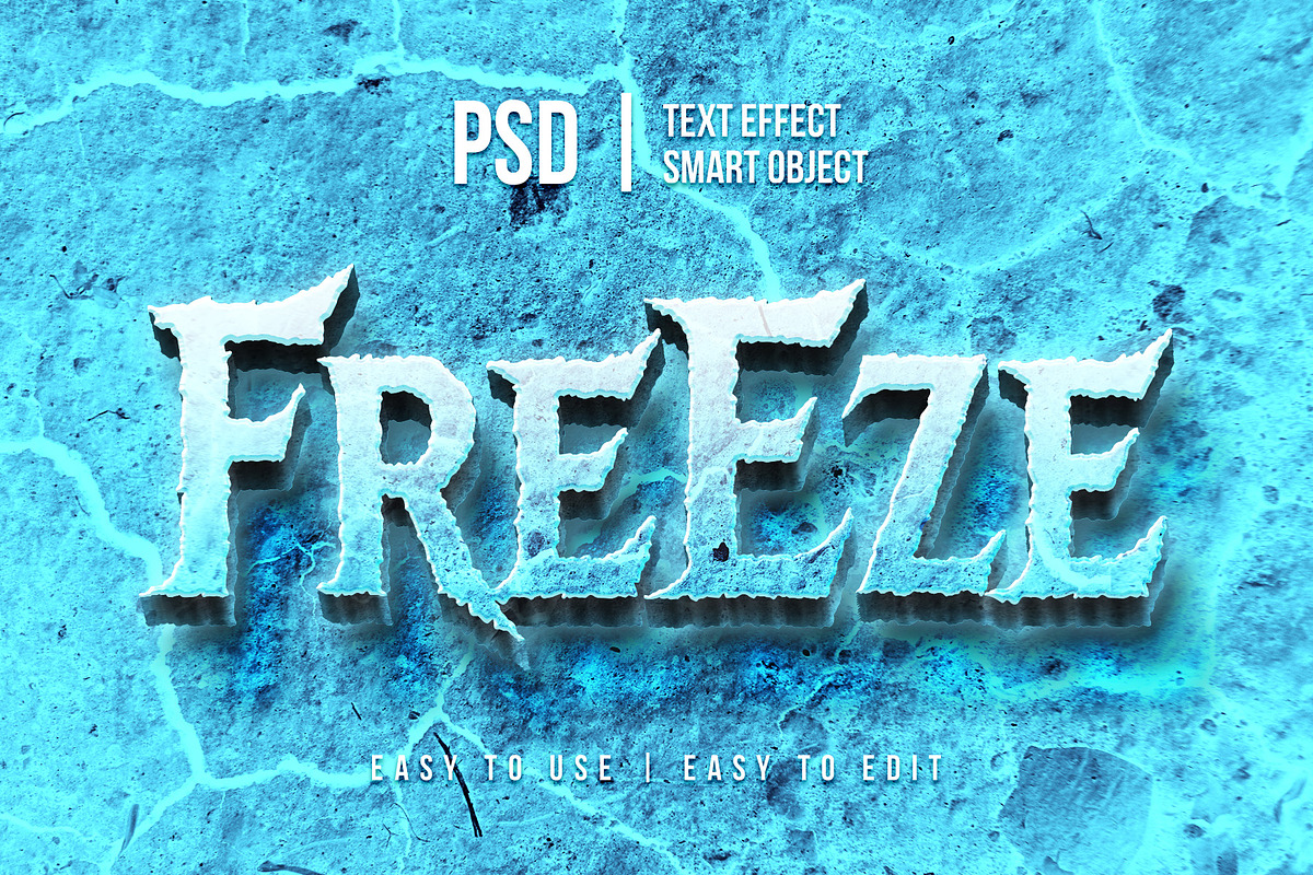freeze editable psd text effect, a Layer Style Add-On by yokbisayok