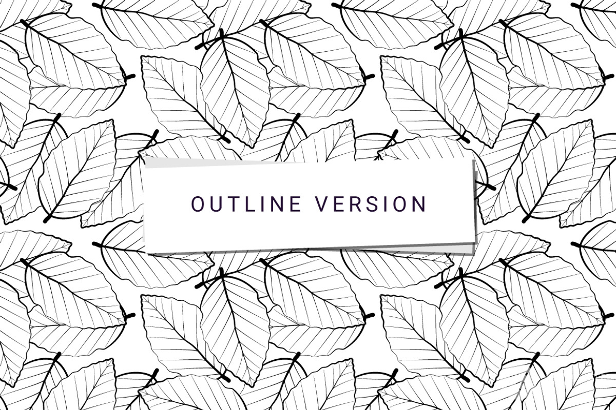 10 Black and White Leaves Patterns, a Pattern Graphic by Anne Elster Design (Photo 2 of 6)