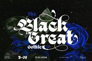 Black Great Typeface, a Blackletter Font by alit design (Thumbnail 1 of 20)