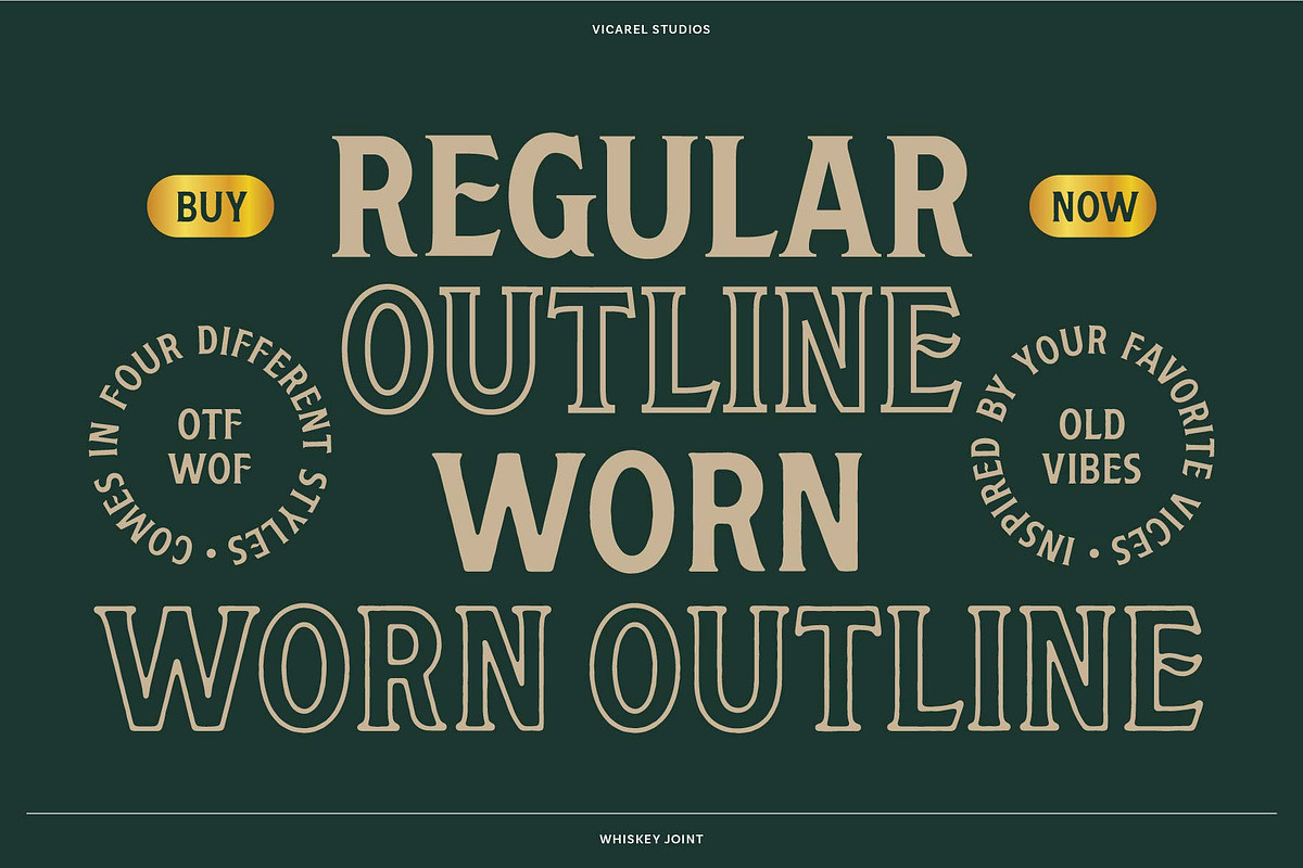 Whiskey Joint // Vintage Font, a Font by Vicarel Studios (Photo 2 of 13)