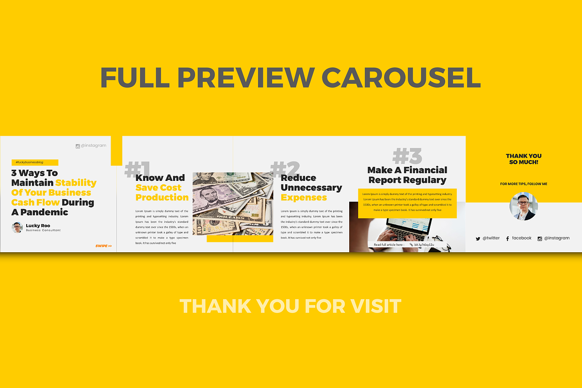 Money management instagram carousel, a Social Media Template by rivatxfz (Photo 3 of 3)