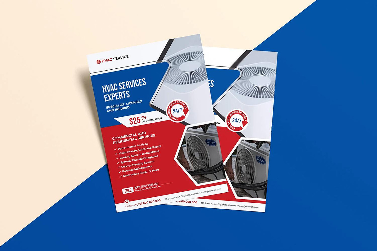 HVAC Services Flyer, a Flyer Template by retrographix (Photo 2 of 4)