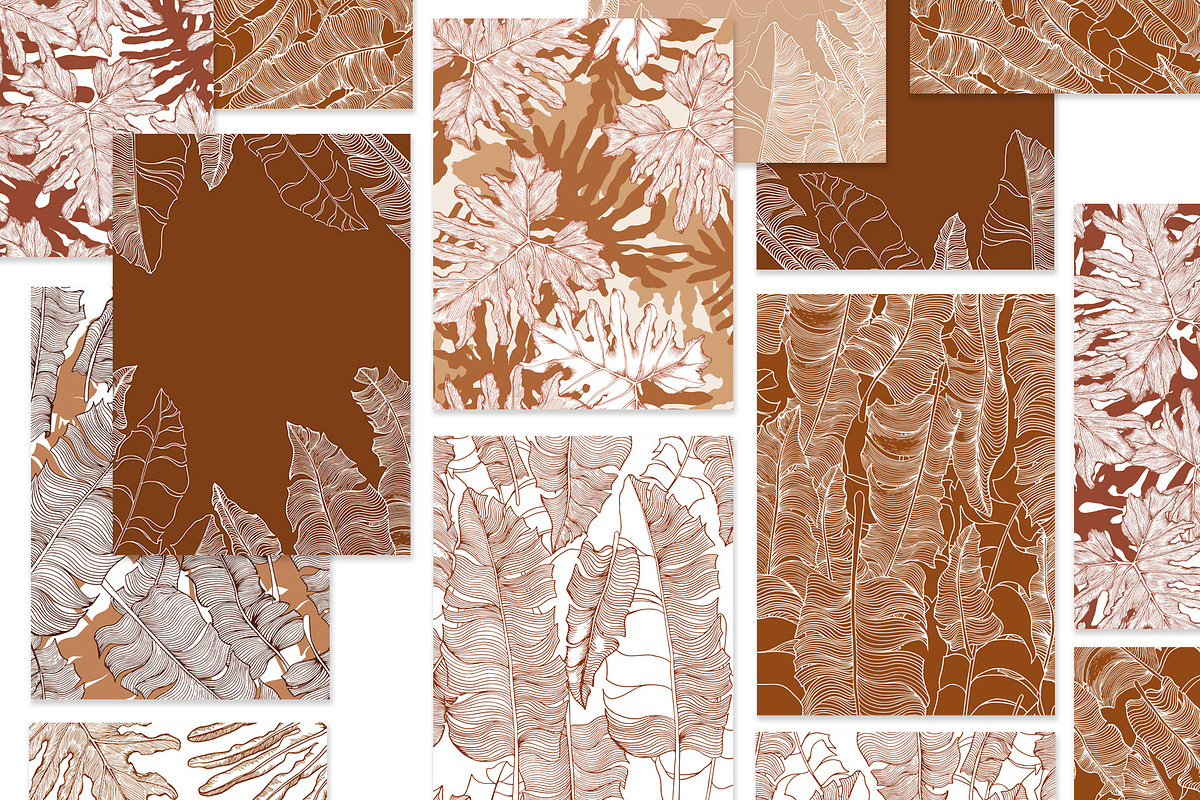 Tropical abstract leaves, a Decorative Illustration by Jeanna Draw (Photo 1 of 15)
