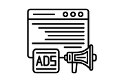 Adveritising Line Icon, an Outline Icon by Pexelpy (Thumbnail 2 of 2)
