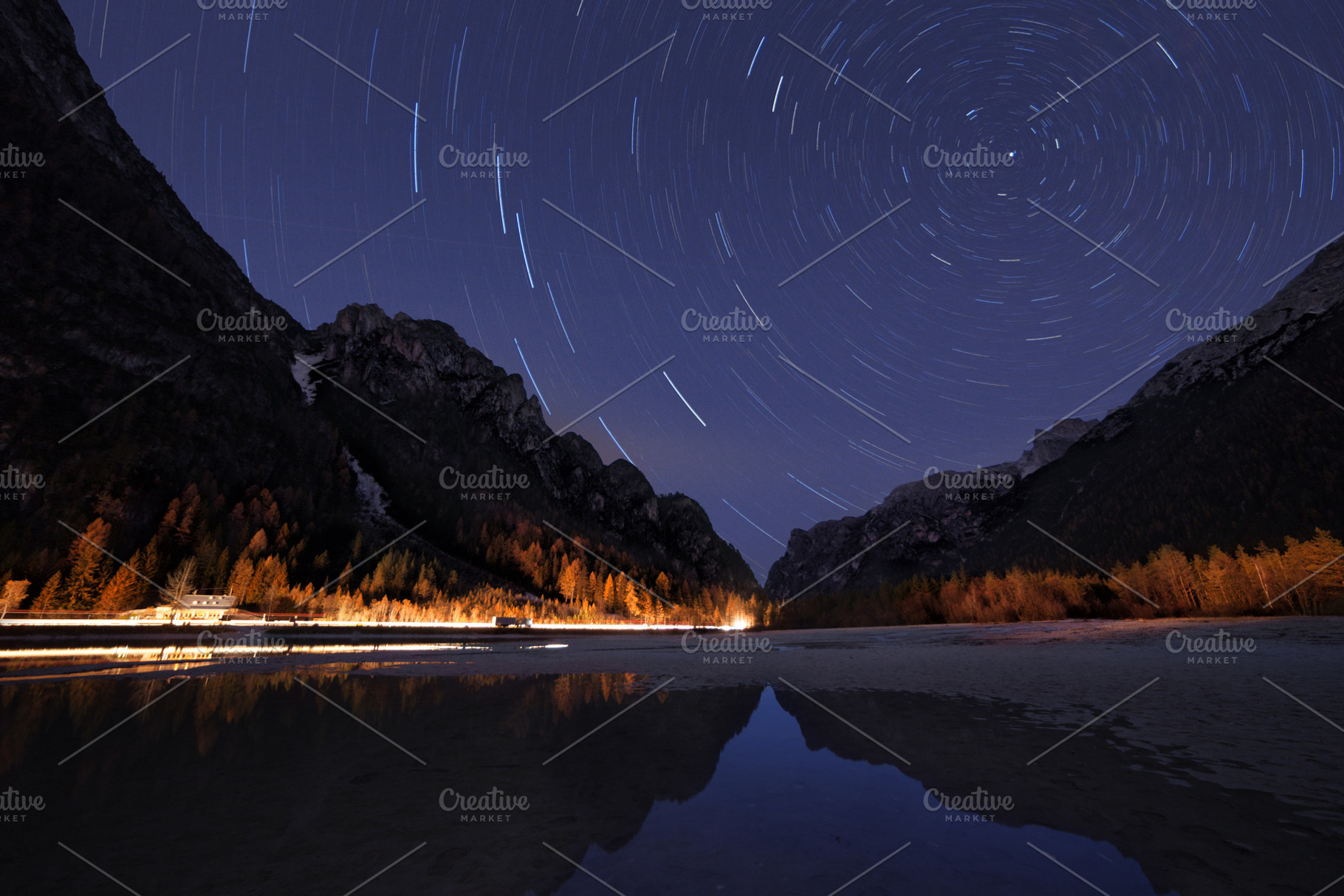 Star trails at night sky, a Nature Photo by khoroshkov