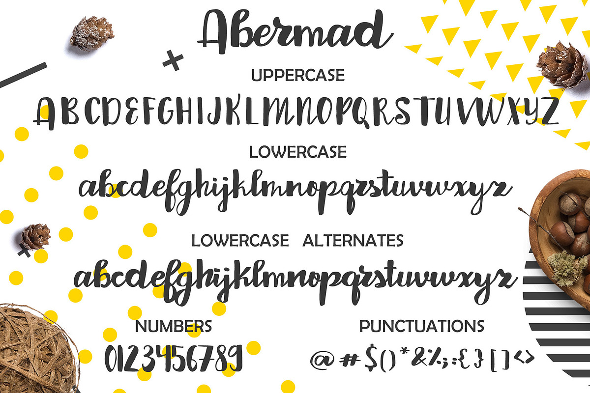 Abermad - brush font preview 5