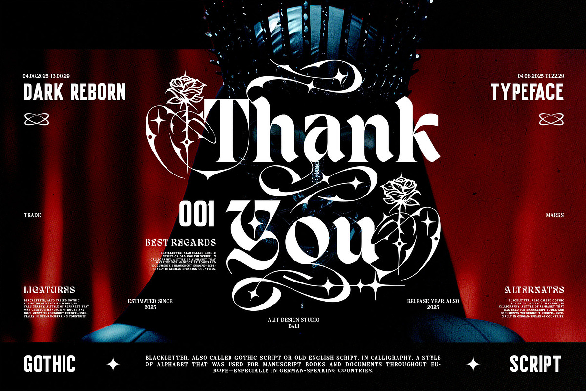 Dark Reborn Typeface, a Blackletter Font by alit design (Photo 20 of 20)