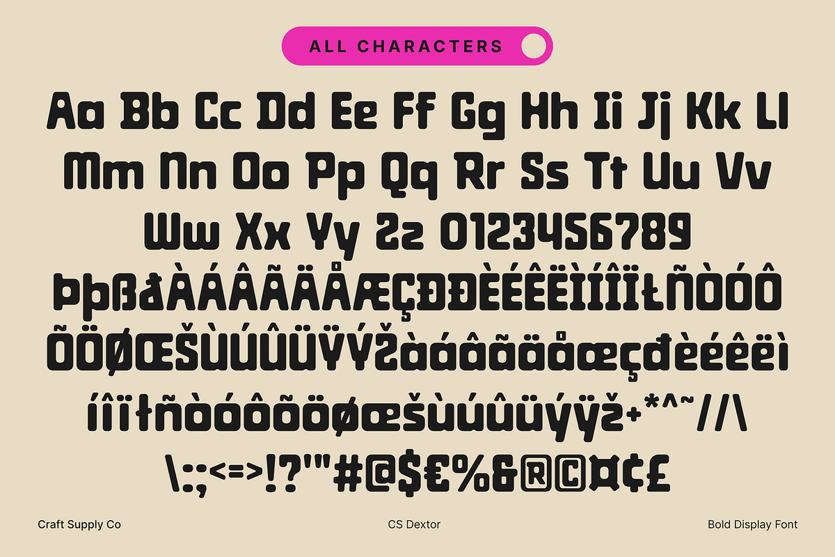 CS Dextor – Bold Font, a Sans Serif Font by Craft Supply Co. (Photo 8 of 8)