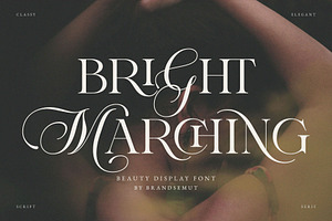 Bright Marching Beauty Display Font, a Serif Font by BrandSemut