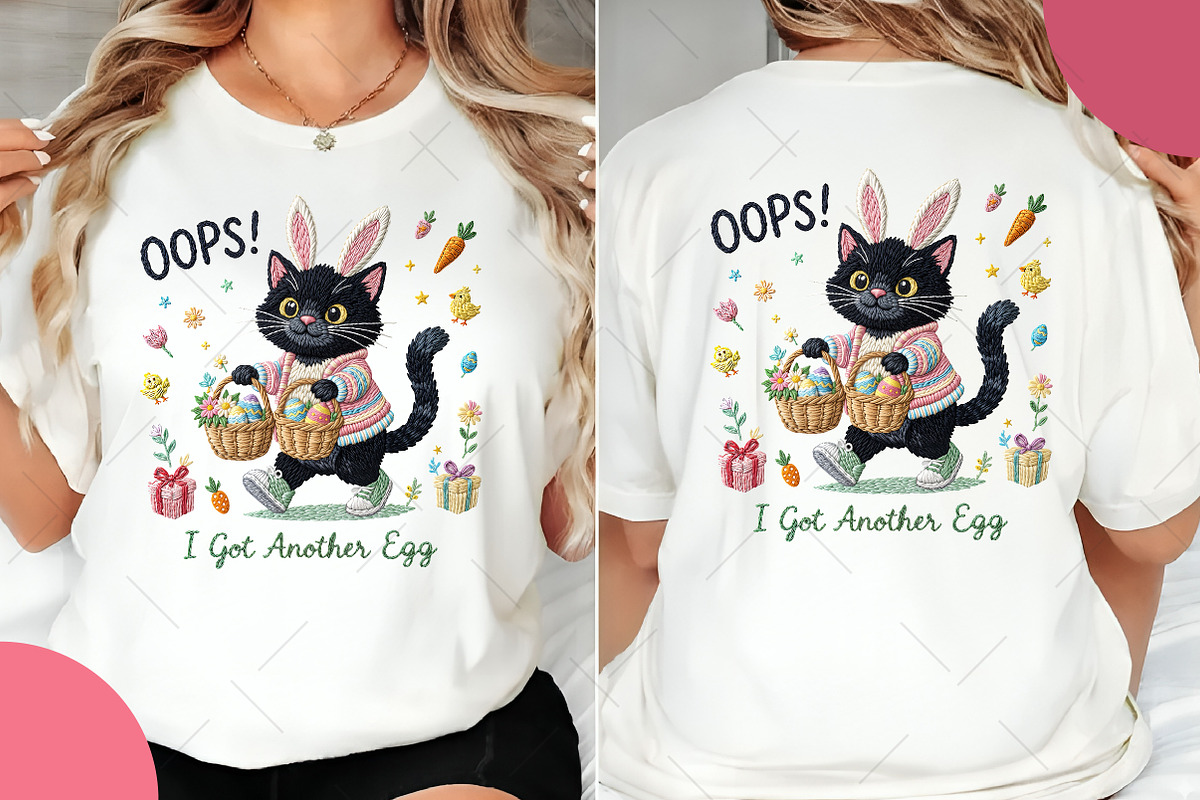 Faux Yarn Easter Funny Black Cat Png, an Illustration by OK Design (Photo 4 of 6)